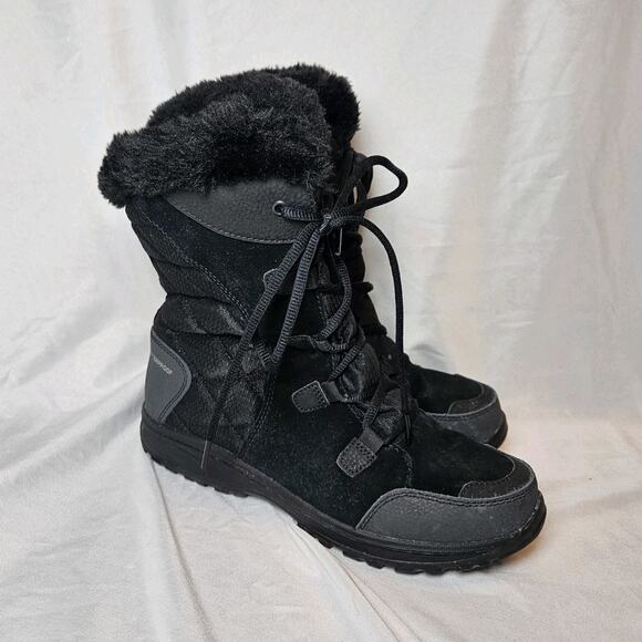 Columbia Boots Womens 8 Ice Maiden II Quilted Waterproof Winter Snow Boot Black - Picture 3 of 7